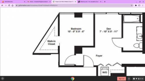 What is the area of the bedroom ?