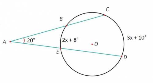 In the figure below what is the value of the CD arc?

a) 114°
b) 84°
c) 40°
d) 134°
e) 124°