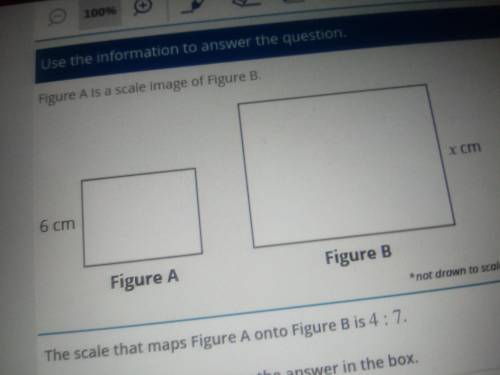 The scale that maps figure A onto Figure B is 4:7 what is the value of x