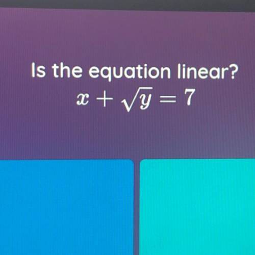 Is the equation linear?