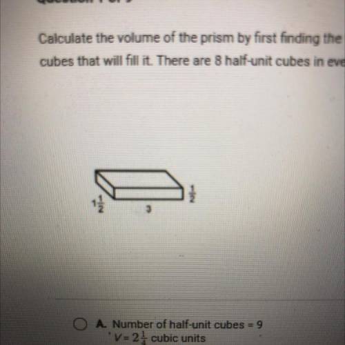 I’m giving 30 points and brainliest

Calculate the volume of the prism by first finding the total