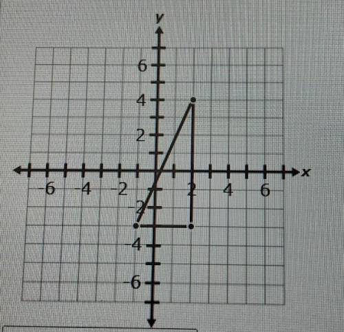A right triangle is graphed on a coordinate plane. Find the length of the hypotenuse. Round your an