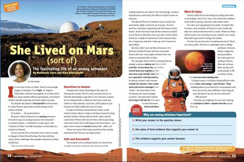 She Lived on Mars (sort of)

The fascinating life of an analog astronaut
1. Why are analog mission