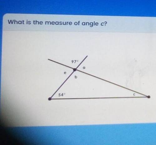 What is the measure of angle c