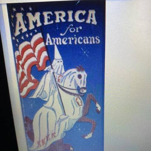 By using slogans like the one above, the Ku Klux Klan was attempting to gain the support of which o