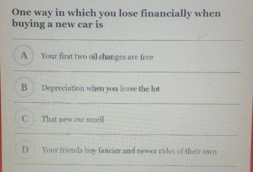 One way in which you lose financially when buying a new car is