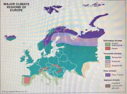 Using the map ^
What is the largest climate region of Europe?