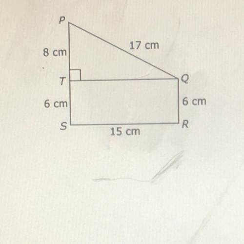 What is the area of polygon PQRS?