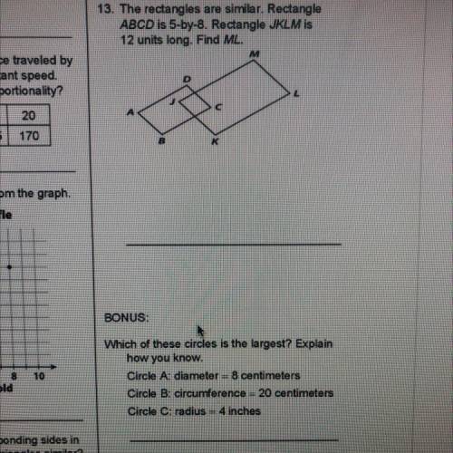 Help please with 13.) And the bonus. Is not for more points it because it is a test for me