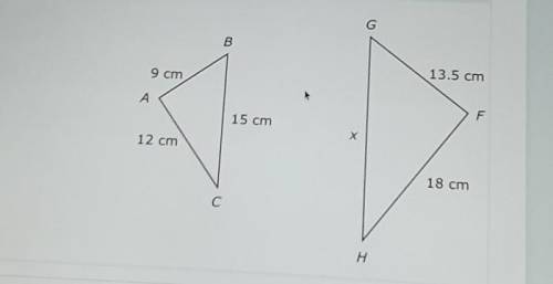 These two triangles are similar solve for X