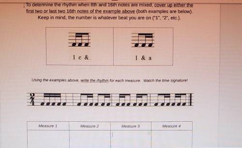 To determine when the rhythm when 8th and 16th notes are mixed, cover up either the first two or la