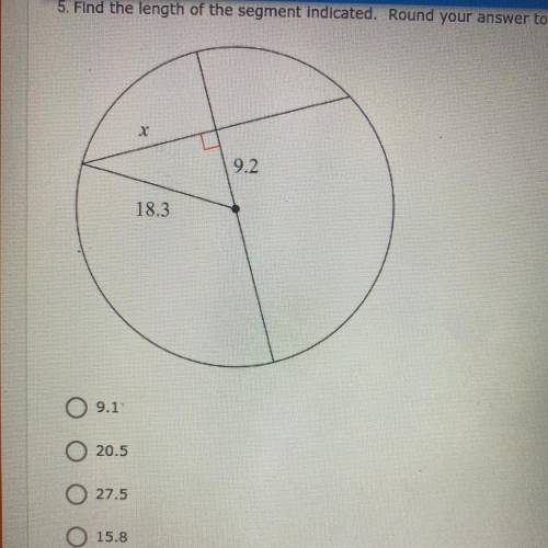 Find the length of the segment indicated. Round your answer to the nearest tenth if necessary.