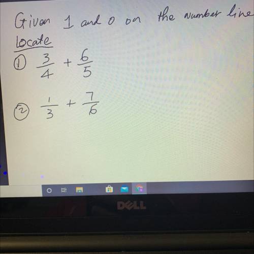 Given 1 and 0 on a number line locate