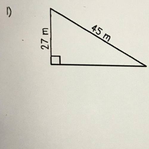 Someone can help me with this assignment about The Pythagorean Theorem.

I have to solve it for th