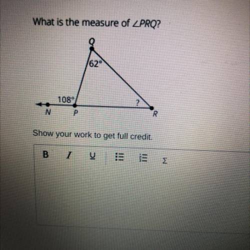 What is the measure of PRQ