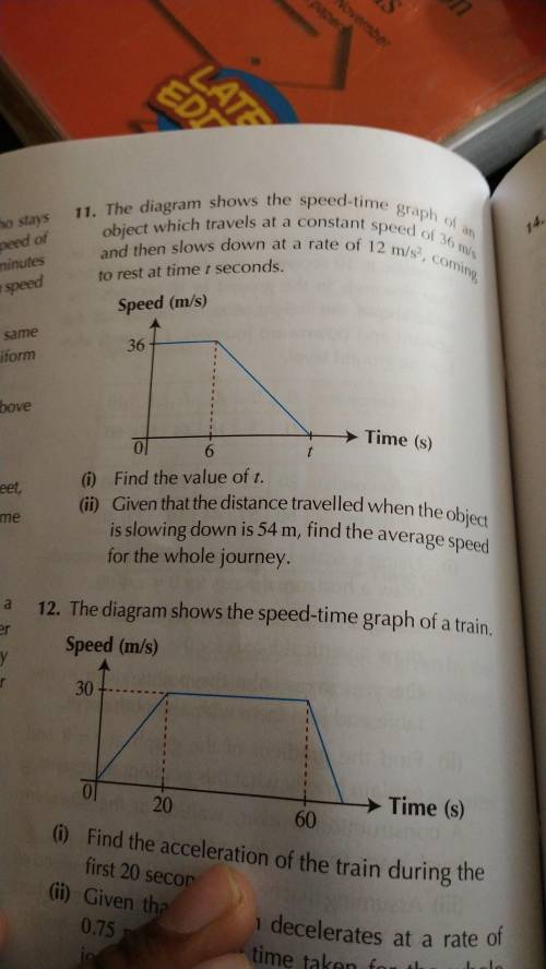 The Diagram shows the speed time graph of an object which travels at a constant speed of 36m/s^2 an