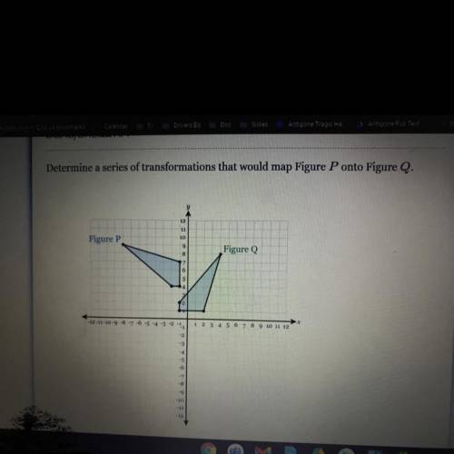 Determine a series of transformations that would map Figure P onto Figure Q