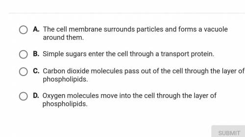 Which statement best describes how a cell-membrane helps a cell remove waist?