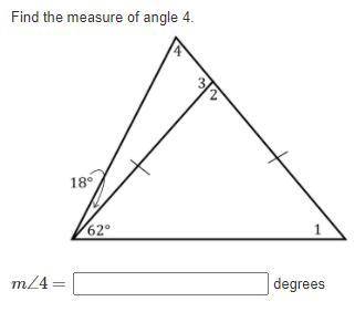 Find the measure of angle 4.
m∠4= ?