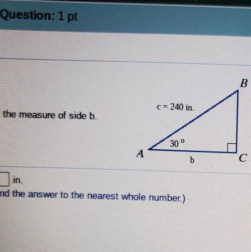 It said in the question how do we solve of the side b
