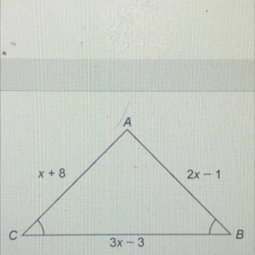 What is the length of SIde BC of the triangle?
Enter your answer in the box. I’ll give 20 points