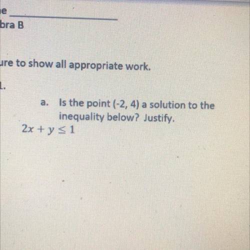 Can someone help? Algebra!! Grade 9