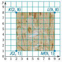 You design a tree house using a coordinate plane. You plot the vertices of the floor at J(2,1),K(2,