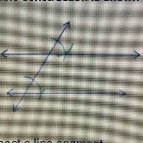 What basic construction is shown here?

1) Bisect a line segment
2) Construct a parallel line
3) C