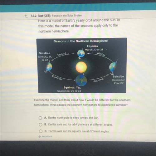 Help with this please i'll give brainlist ?
d.earths south pole is titled toward the sun
