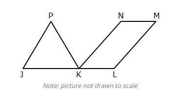 20 POINTS In the figure below, triangle JPK is an equilateral triangle, and quadrilateral KNM