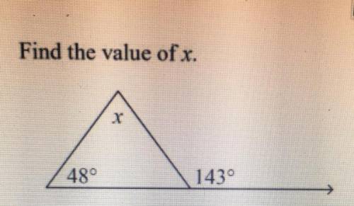 Find the value of x....