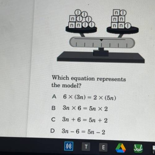 Which equations represents the model
