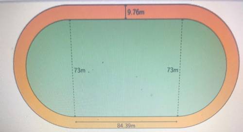 What is the area of the running track