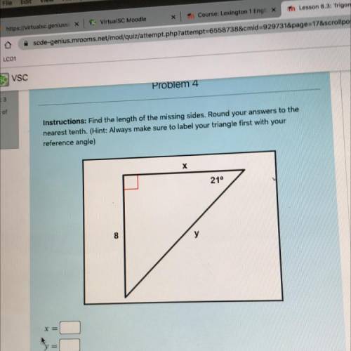NEED HELP ASAP Instructions: Find the length of the missing sides. Round your answers

nearest ten