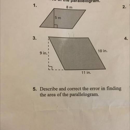Area of a parallelogram
Number 3