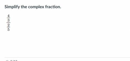 Simplify the complex fraction