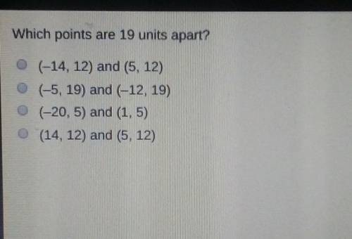 Which points are 19 units apart?