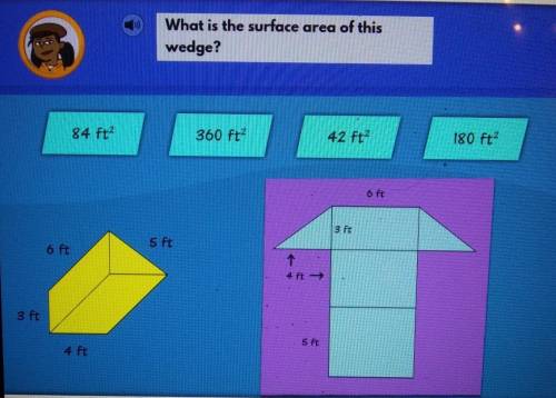 What is the surface area of this wedge