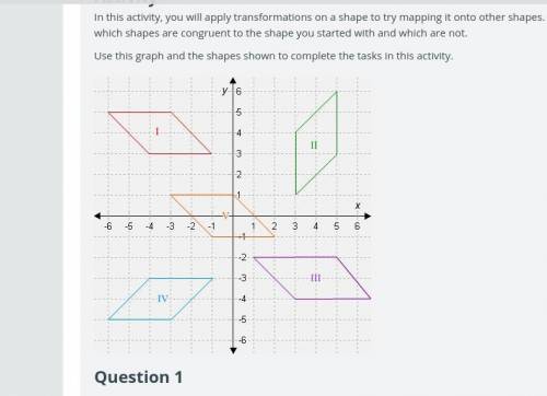 Is there a transformation that maps shape I onto shape II? explain your answer
