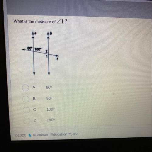What is the measure of angle 1