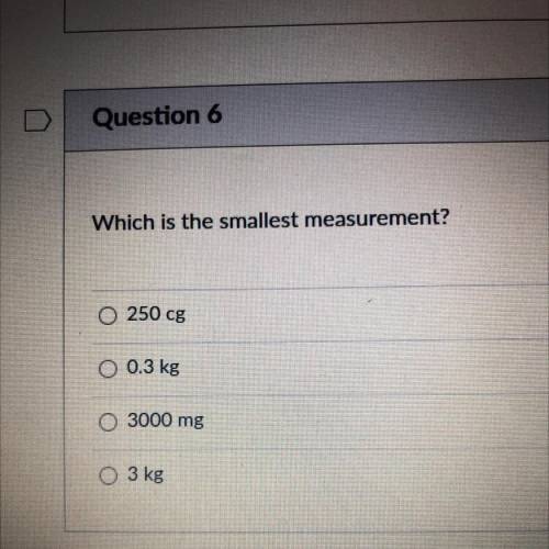 Which is the smallest measurement?