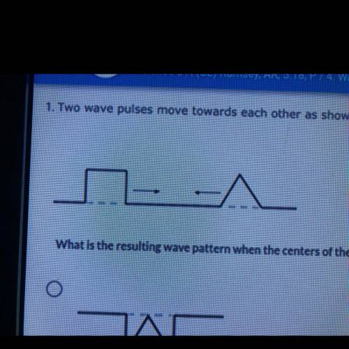I need help ASAP!

1. Two wave pulses move towards each other as shown below. The pulses have the