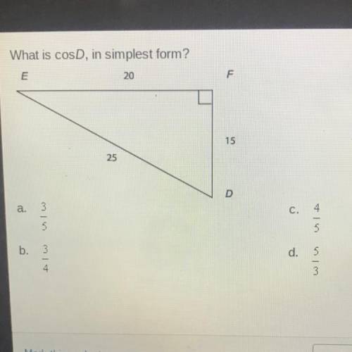 What is cosD, in simplest form? 15 points