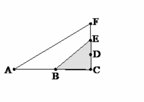 Point B is halfway between A and C. The distance from C to D is the same as the distance from D to