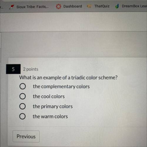 ￼What is an example of a triadic color scheme?