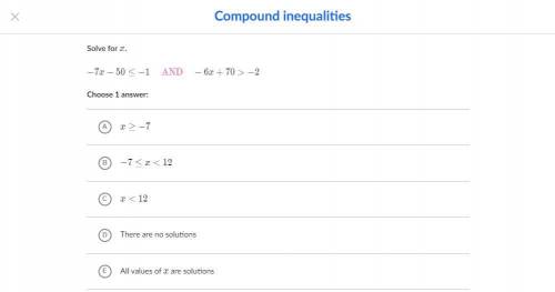 Answer please!!! (Compound Inequalities)