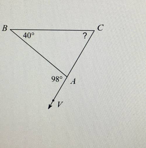 Please help? 
Find measure of angle C