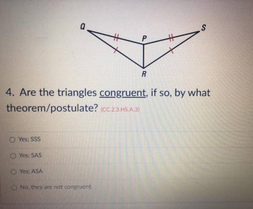 Are the triangles congruent, if so by what theorem/postulate
