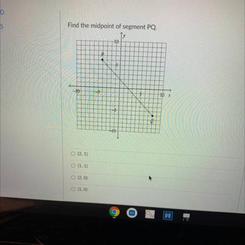 Find the midpoint of segment PQ.
