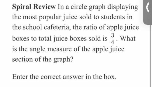 In a circle graph displaying the most popular juice sold to students in the school cafeteria, the r